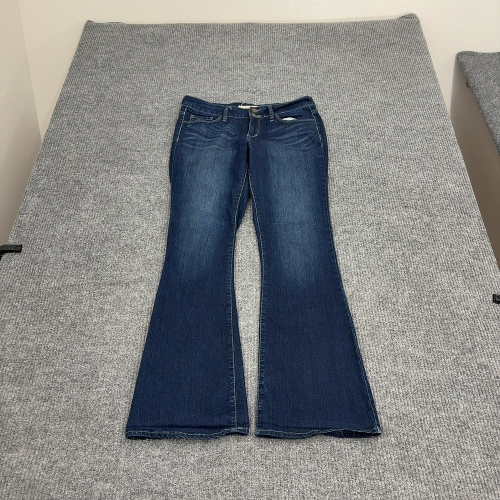 Bullhead Black Jeans Womens 11R Blue Cotton Flare Low Rise Boho Style